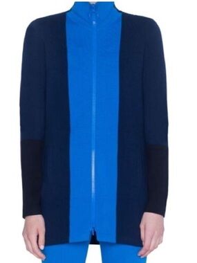 Akris Punto Milano Knit Stretch Wool Long Cardigan Size 4US